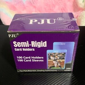 100 Semi-Rigid Card Holders For Trading Cards